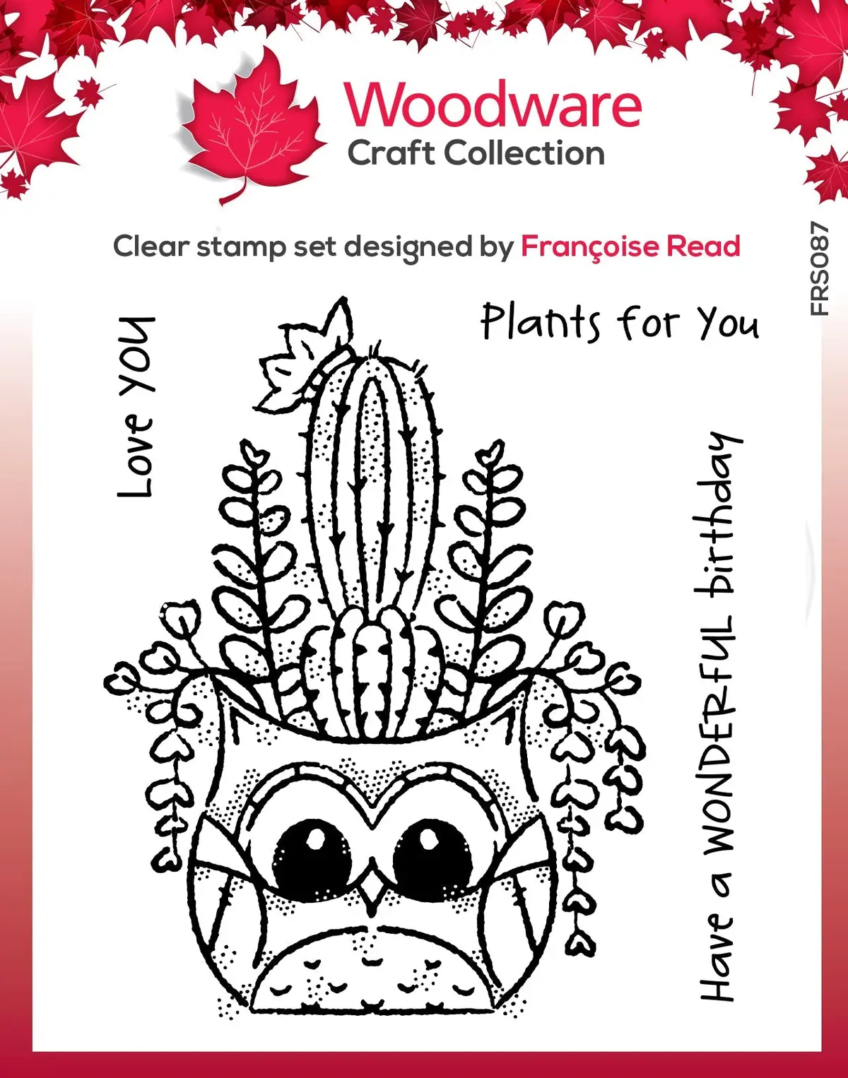 Woodware Clear Singles Owl Planter 4 In X 4 In Stamp 1