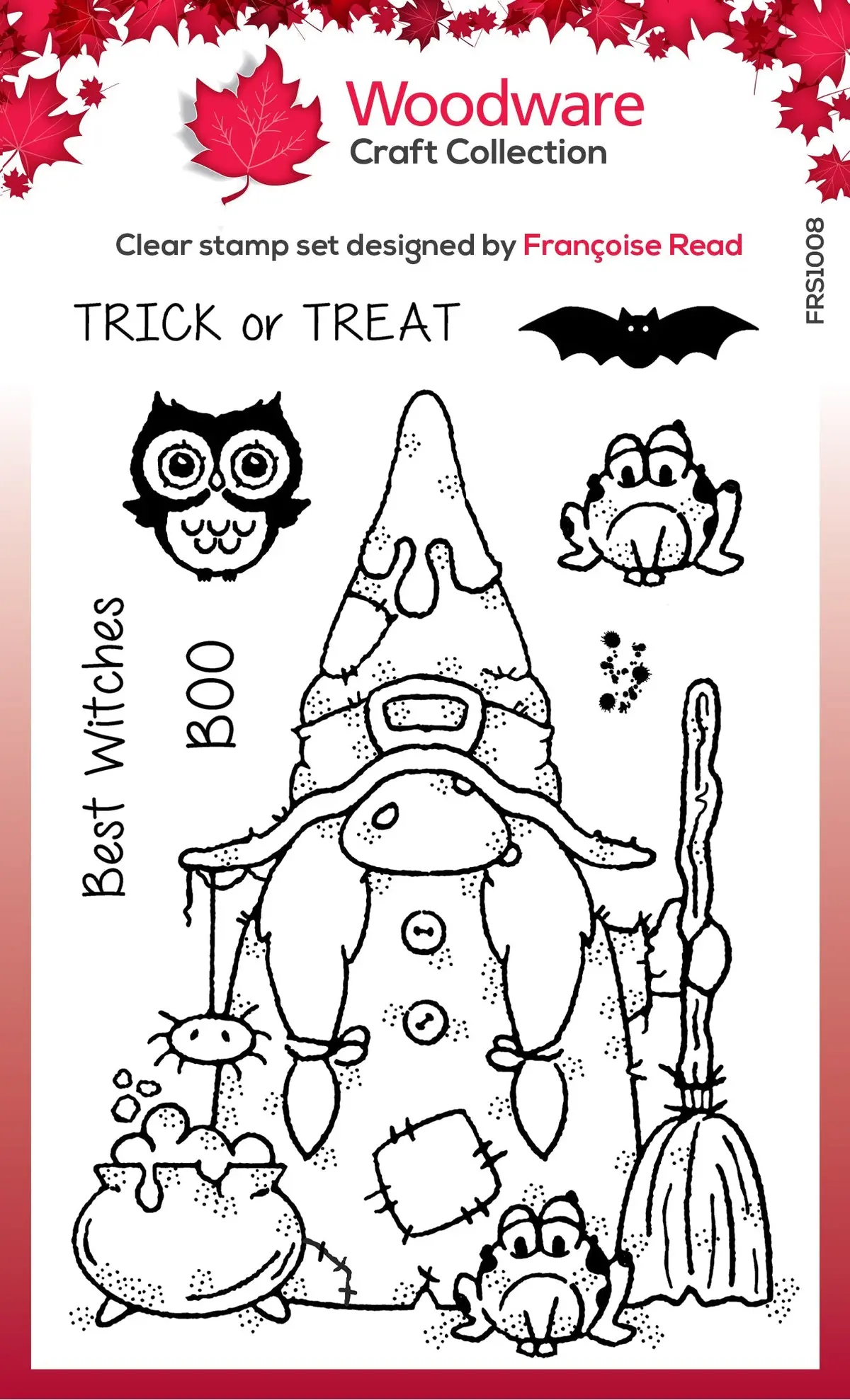 Woodware Clear Singles Witchy Woo 4 In X 6 In Stamp Set 1