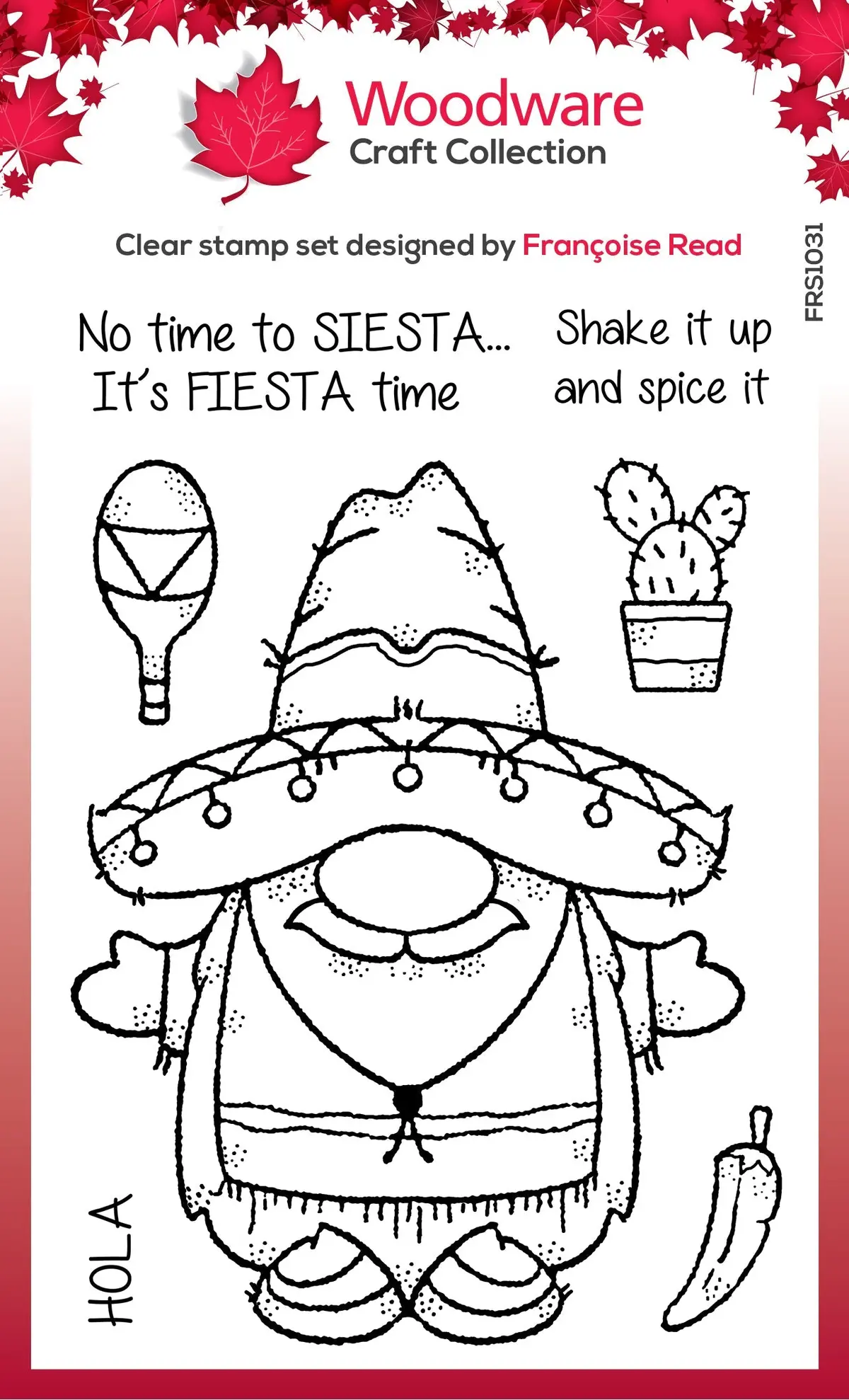 Woodware Clear Singles Fiesta Time 4 In X 6 In Stamp Set 1