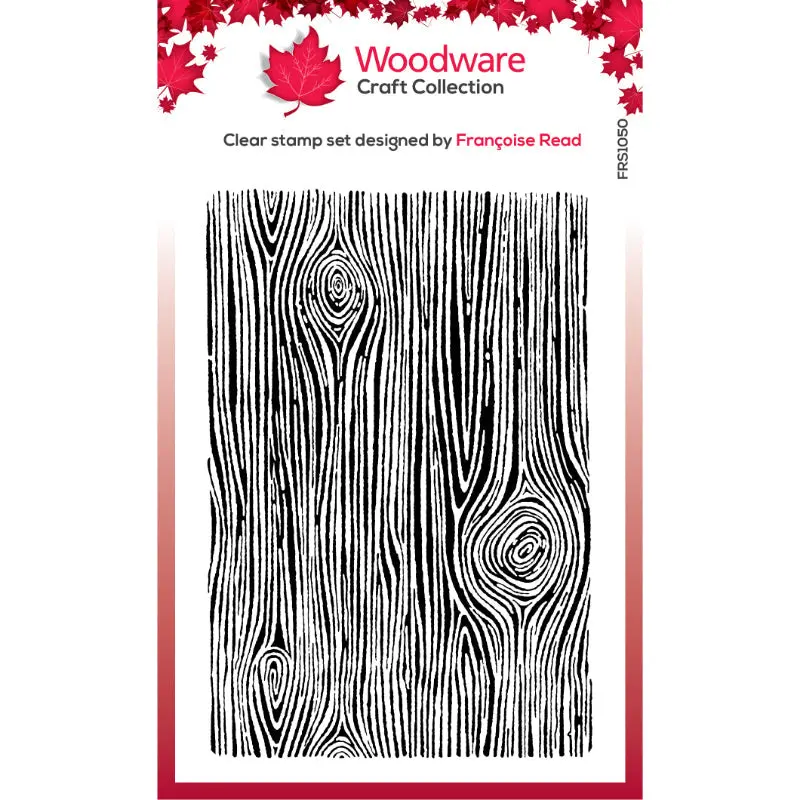 Woodware Clear Singles Woodgrain 4 In X 6 In Stamp Set 1