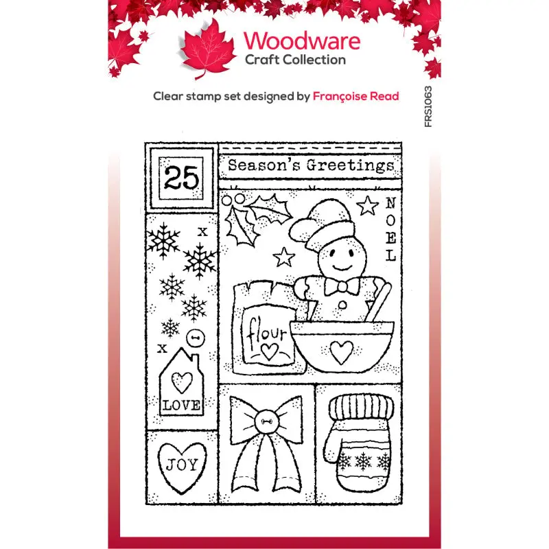 Woodware Clear Singles Winter Sampler 4 In X 6 In Stamp Set 1