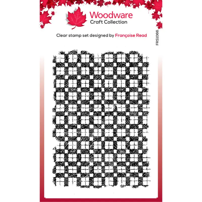 Woodware Clear Singles Faded Gingham 4 In X 6 In Stamp Set 1