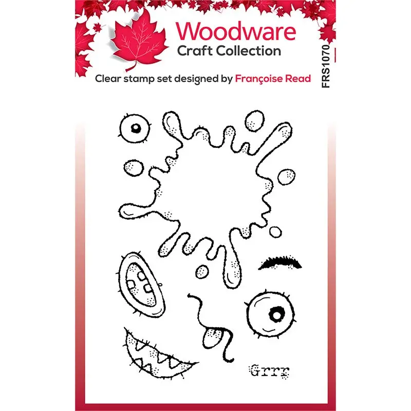 Woodware Clear Singles Blot Monster 4 In X 6 In Stamp Set 1