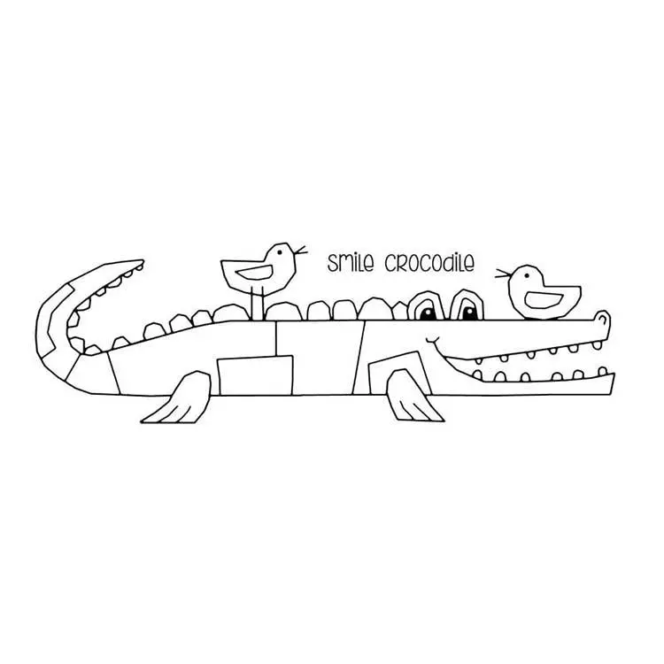 Woodware Clear Singles Smile Crocodile 1