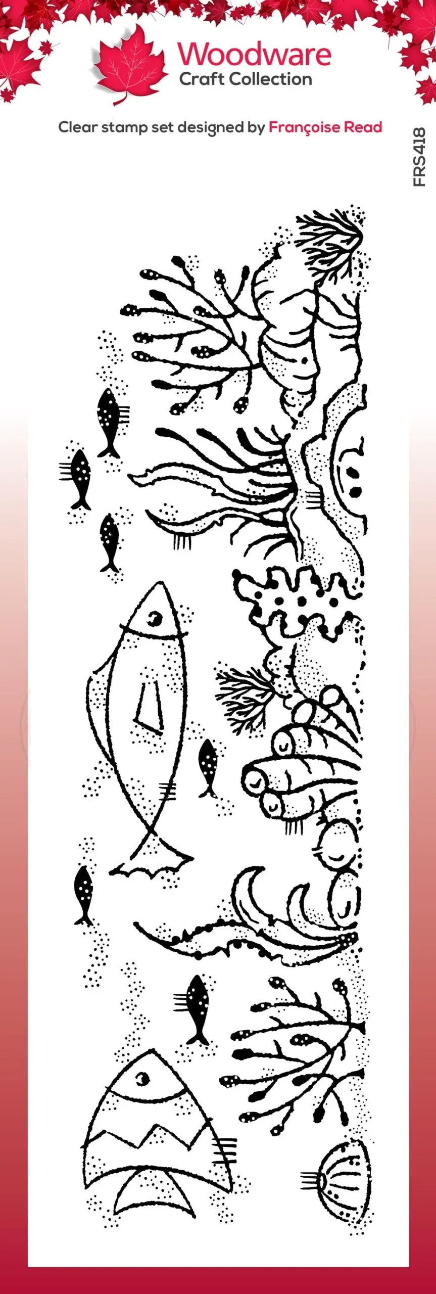 Woodware Clear Singles Coral Reef 8 In X 2.6 In Stamp 1