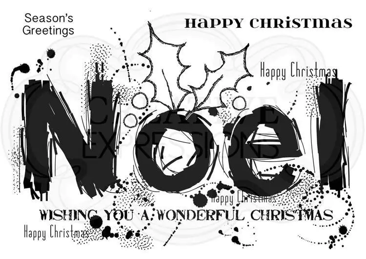 Woodware Clear Singles - Noel Splodges 1