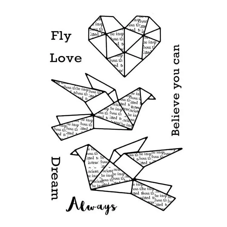 Woodware Clear Singles Paper Birds 1