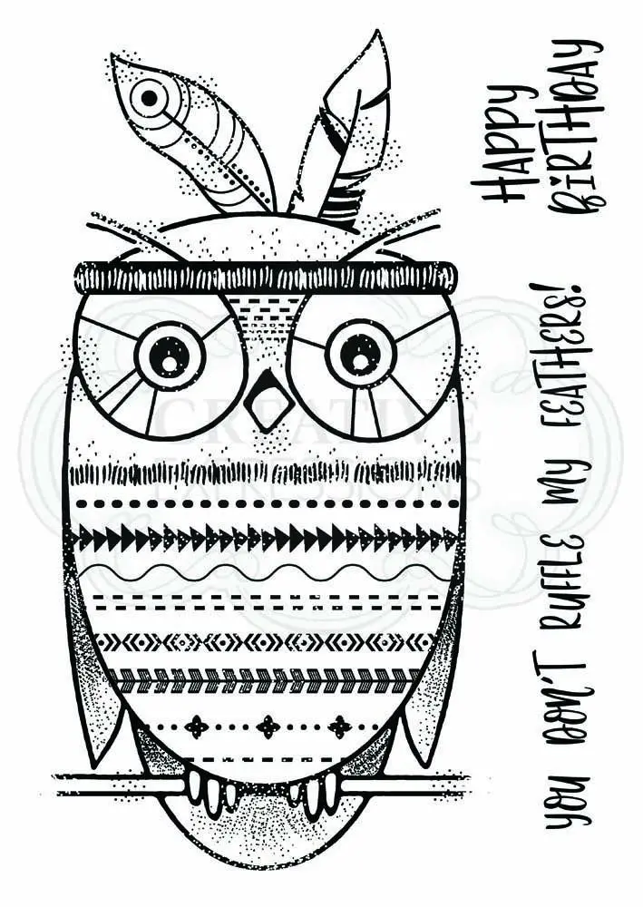 Woodware Clear Singles Bo-Hoot! 4 In X 6 In Stamp 1