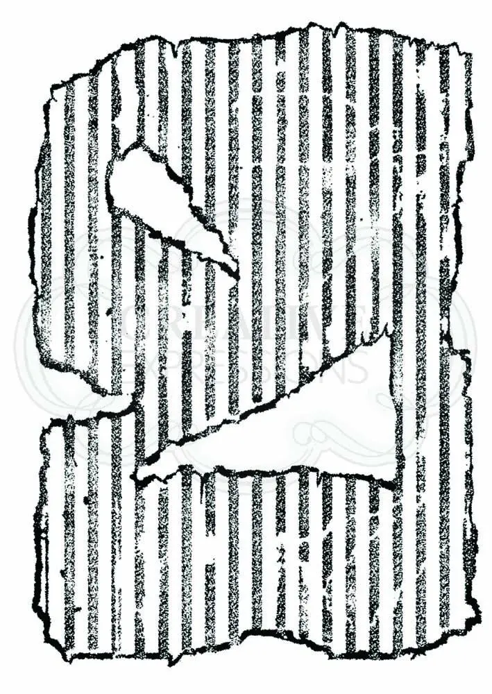 Woodware Clear Singles Torn Cardboard 4 In X 6 In Stamp 1