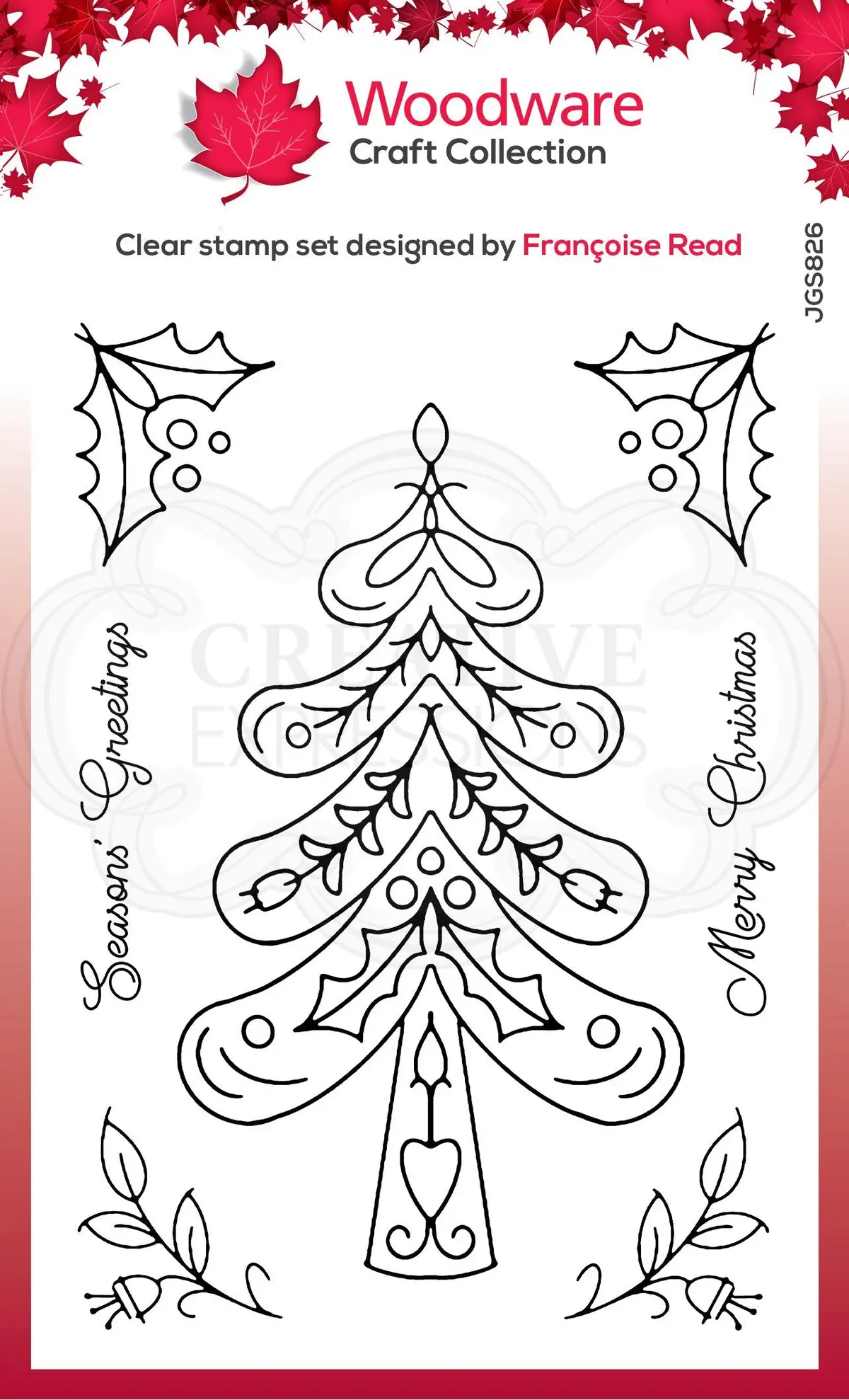 Nordic Tree 4 In X 6 In Stamp 1