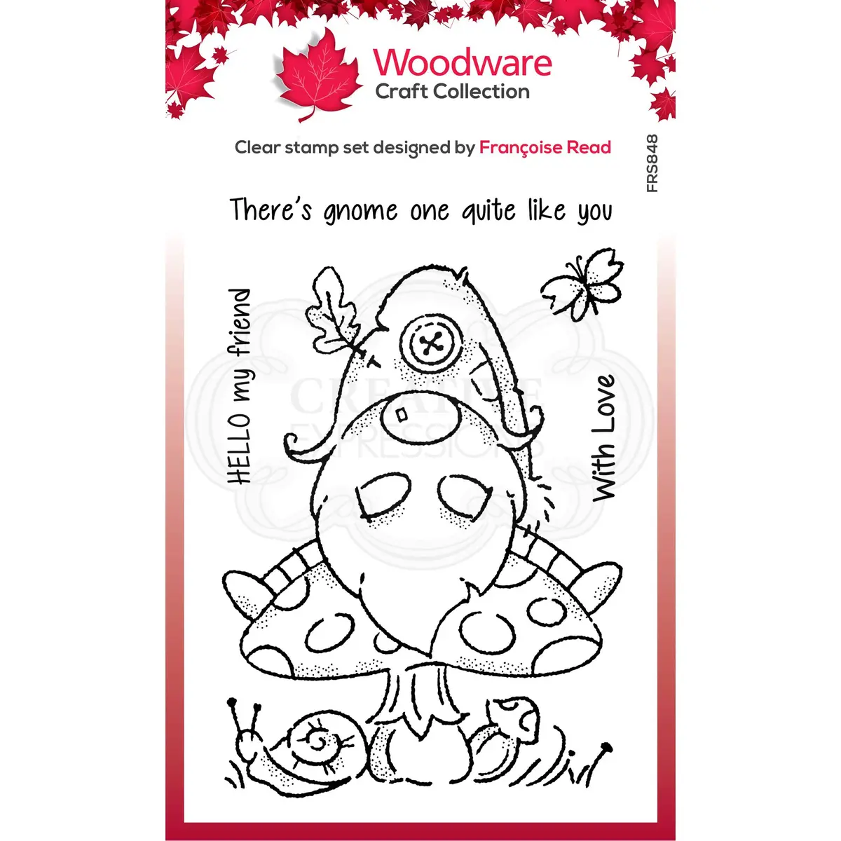 Woodware Clear Singles Forest Gnome 4 In X 6 In Stamp 1