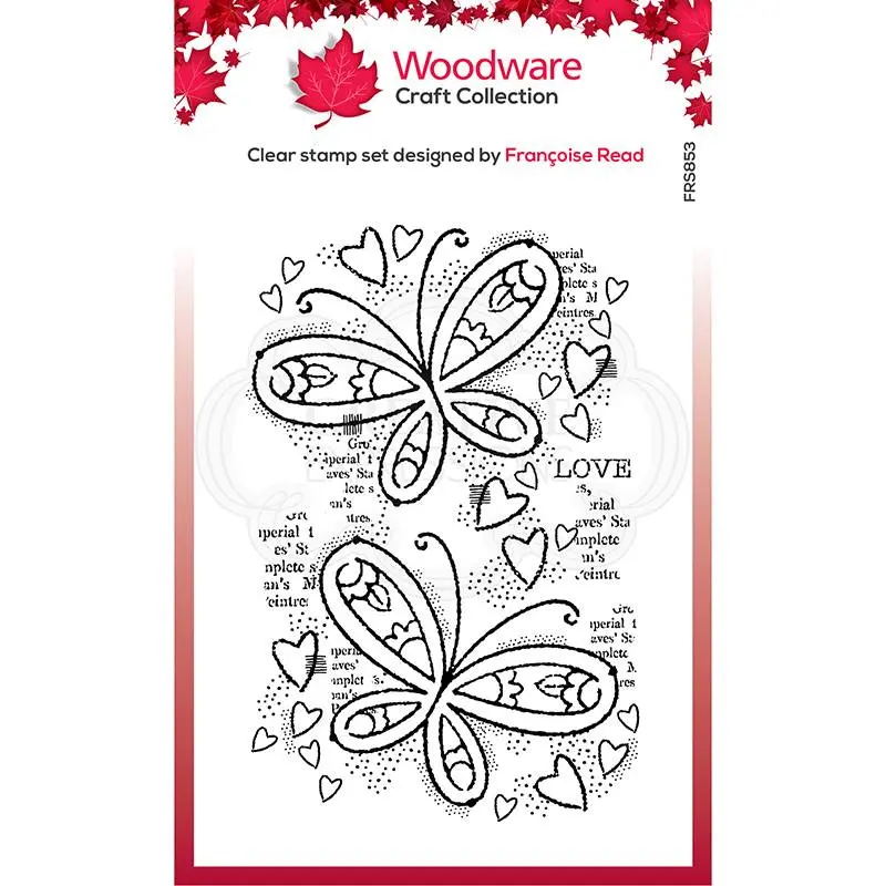 Woodware Clear Singles Butterfly Confetti 4 In X 6 In Stamp 1
