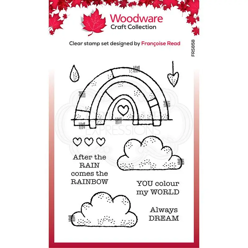 Woodware Clear Singles Rainbow World 4 In X 6 In Stamp 1