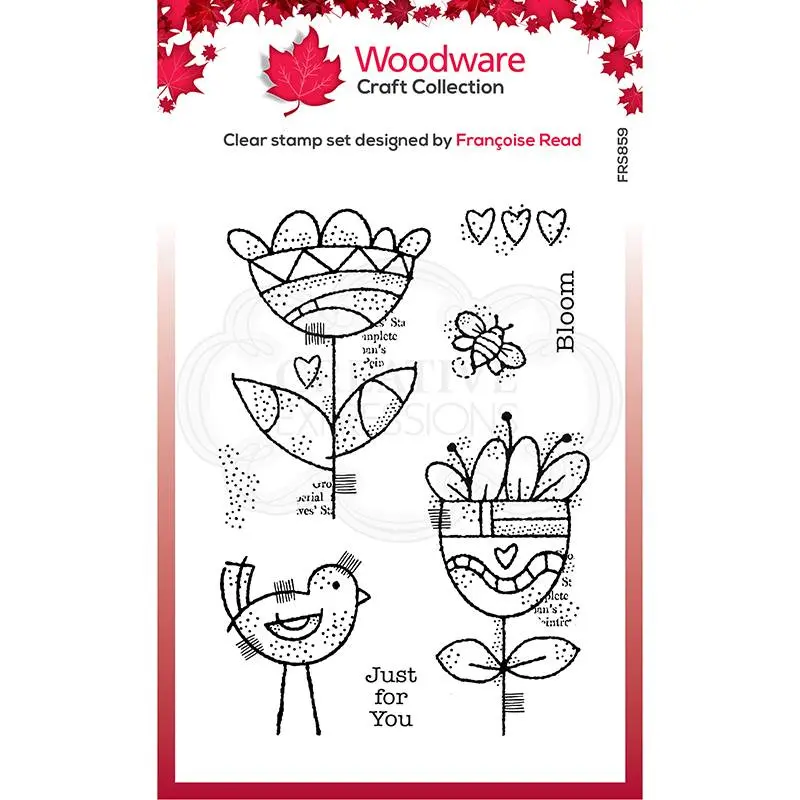 Woodware Clear Singles Blooming 4 In X 6 In Stamp 1