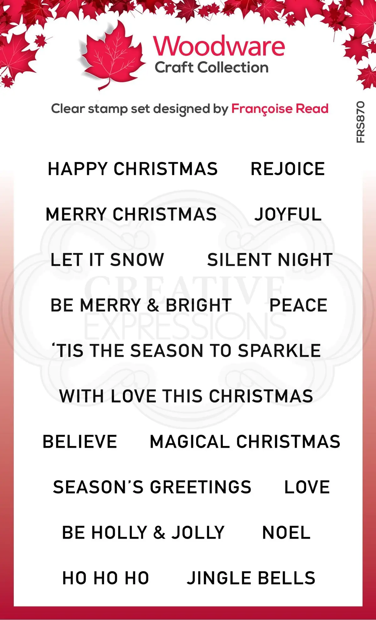 Woodware Clear Singles Christmas Strips 4 In X 6 In Stamp 1