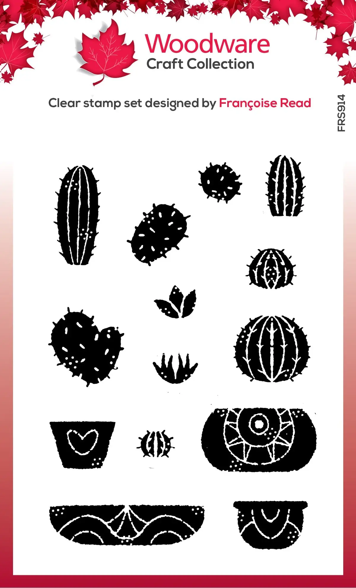 Woodware Clear Singles Build A Cactus 4 In X 6 In Stamp 1