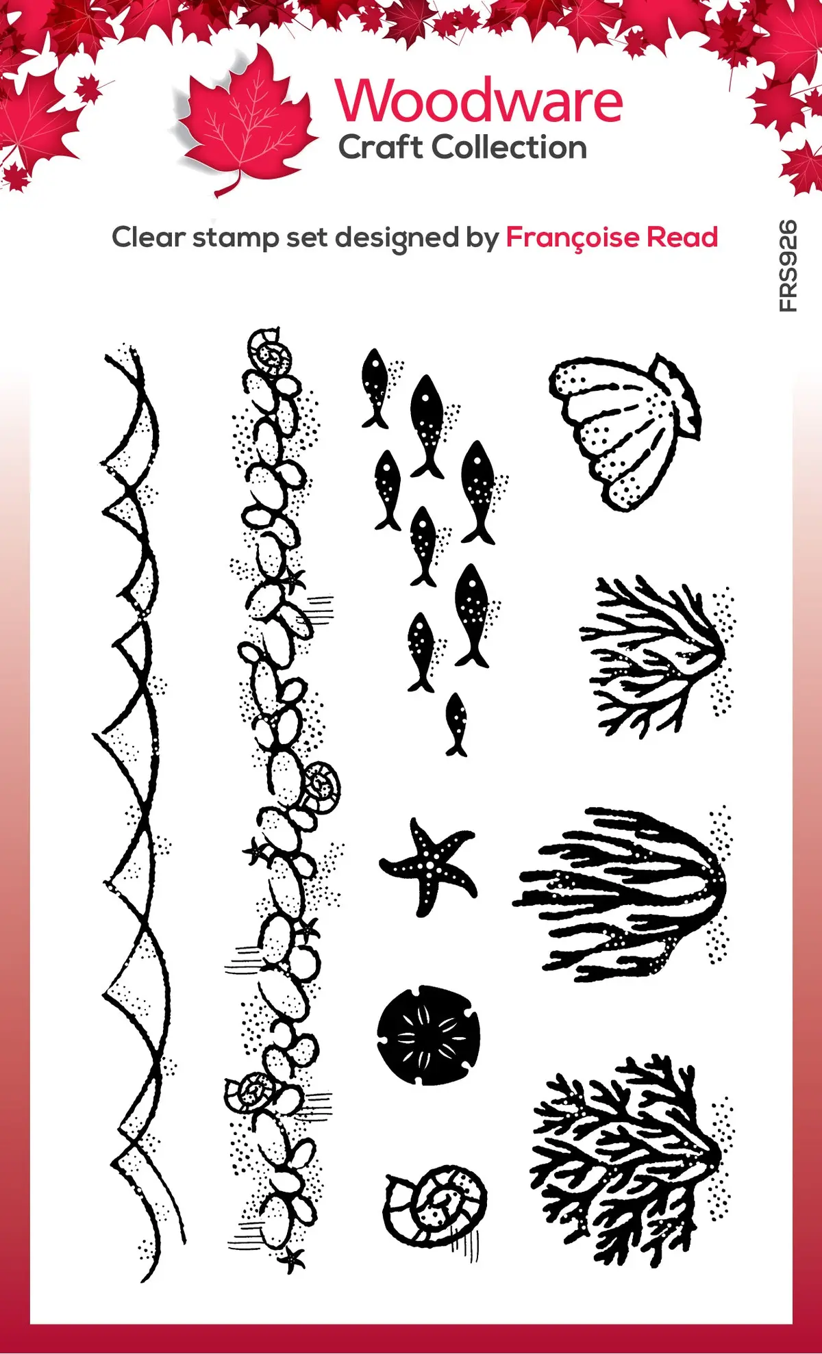 Woodware Clear Singles Sea Elements 4 In X 6 In Stamp 1