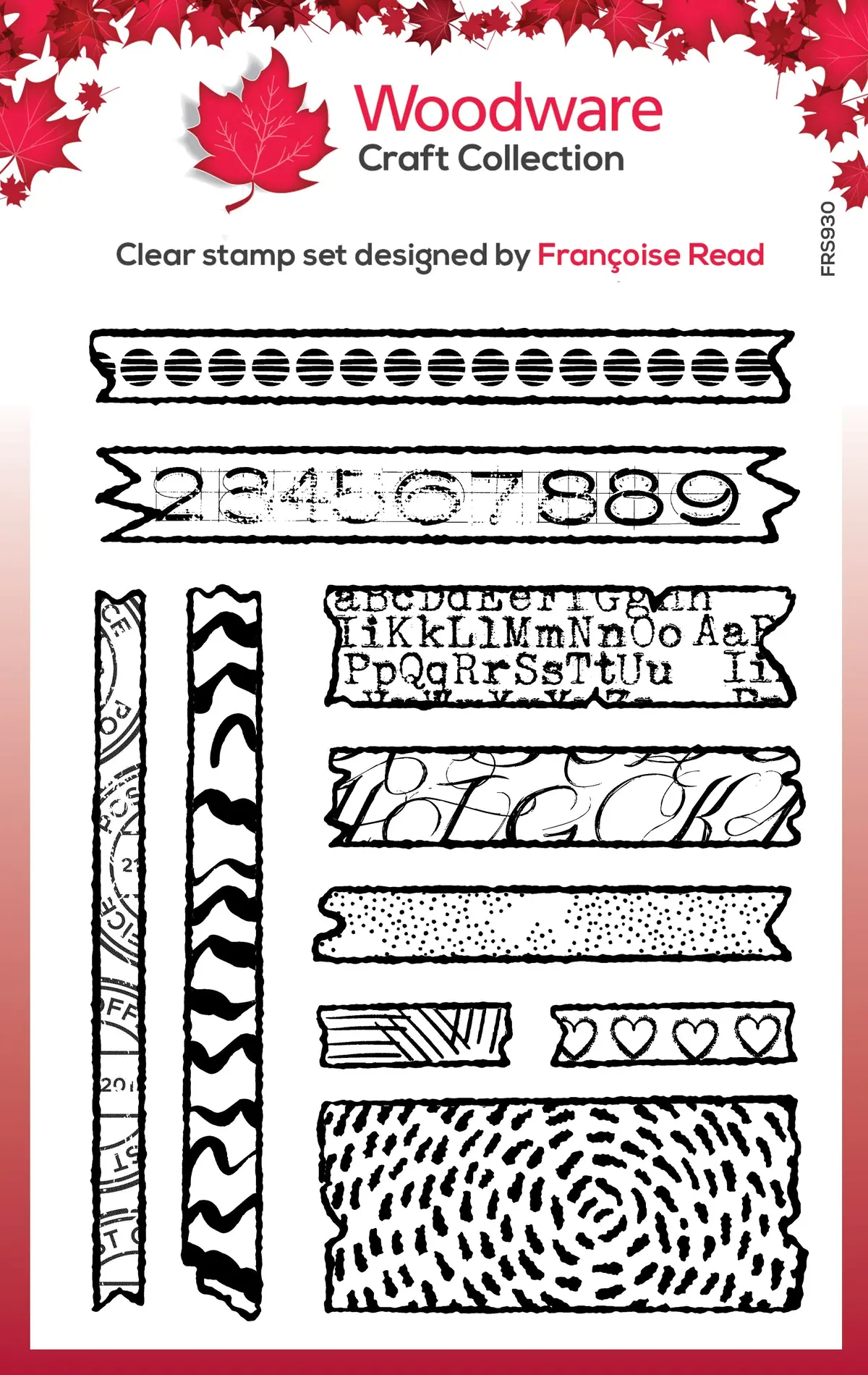 Woodware Clear Singles Scrap Washi 4 In X 6 In Stamp 1