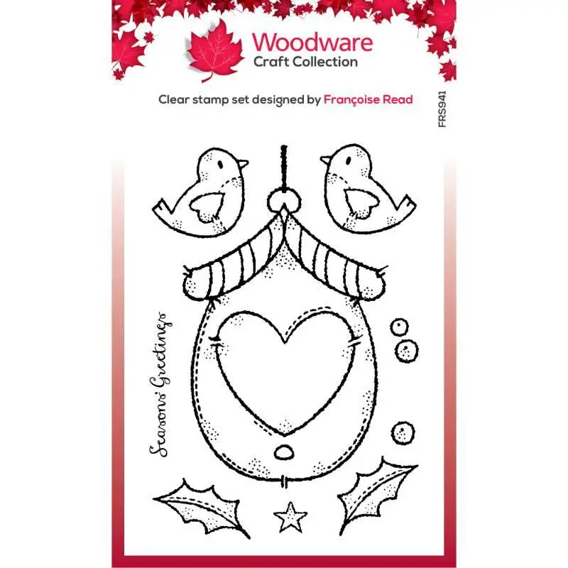 Woodware Clear Singles Christmas Birdhouse 4 In X 6 In Stamp 1