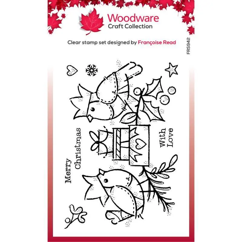 Woodware Clear Singles Robin Party 4 In X 6 In Stamp 1