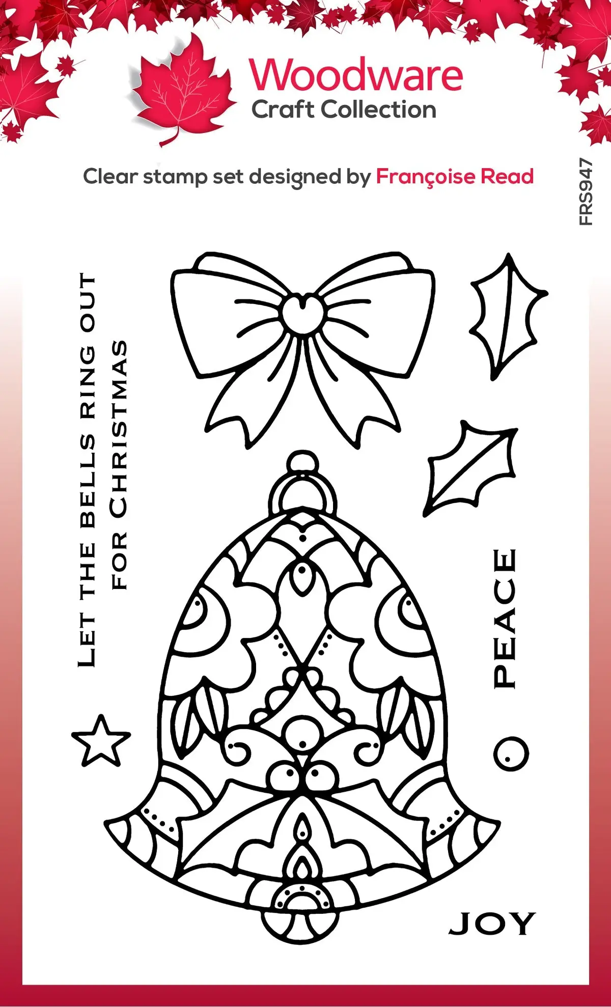 Woodware Clear Singles Christmas Bell 4 In X 6 In Stamp 1