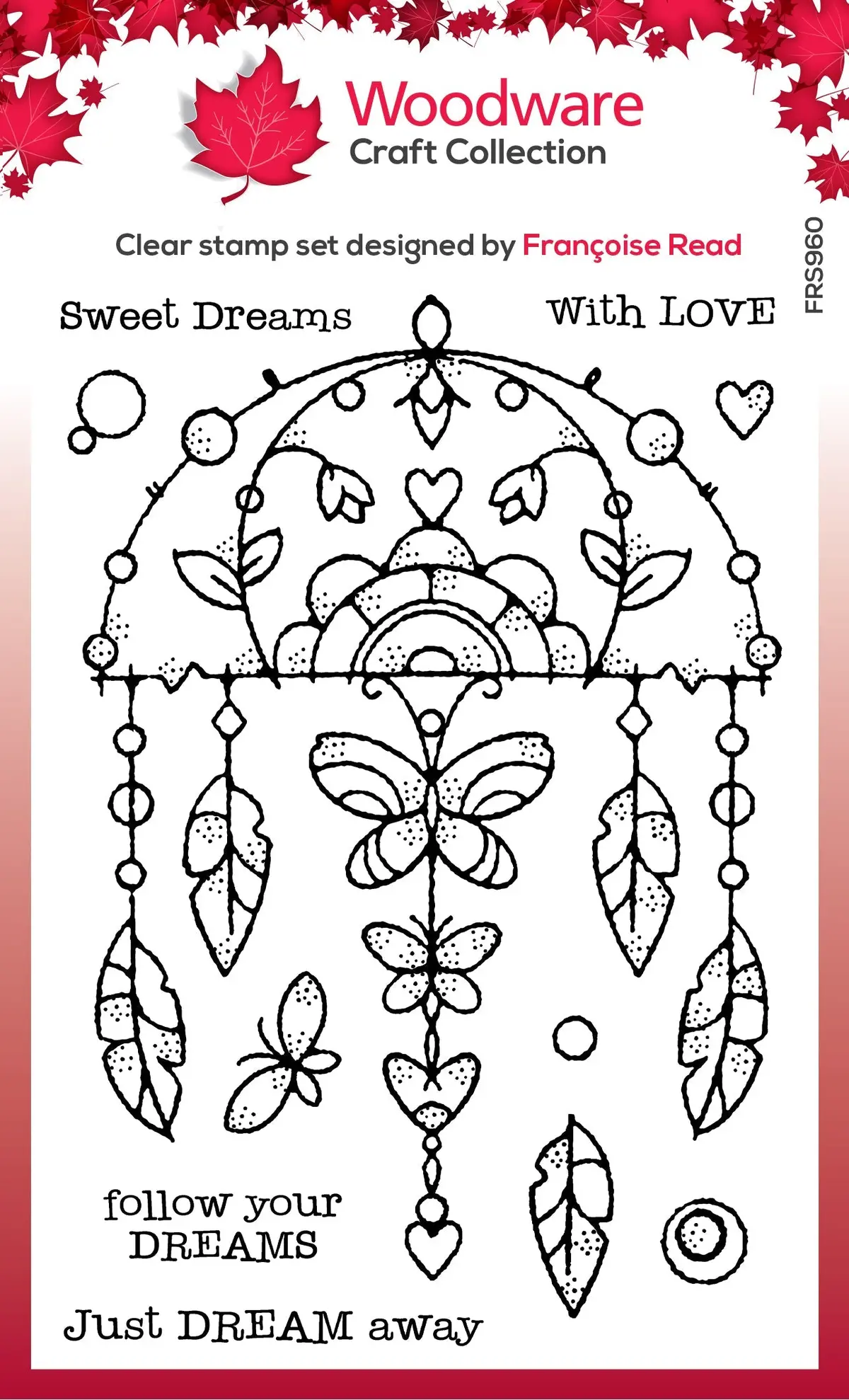 Woodware Clear Singles Garden Dream Catcher 4 In X 6 In Stamp 1