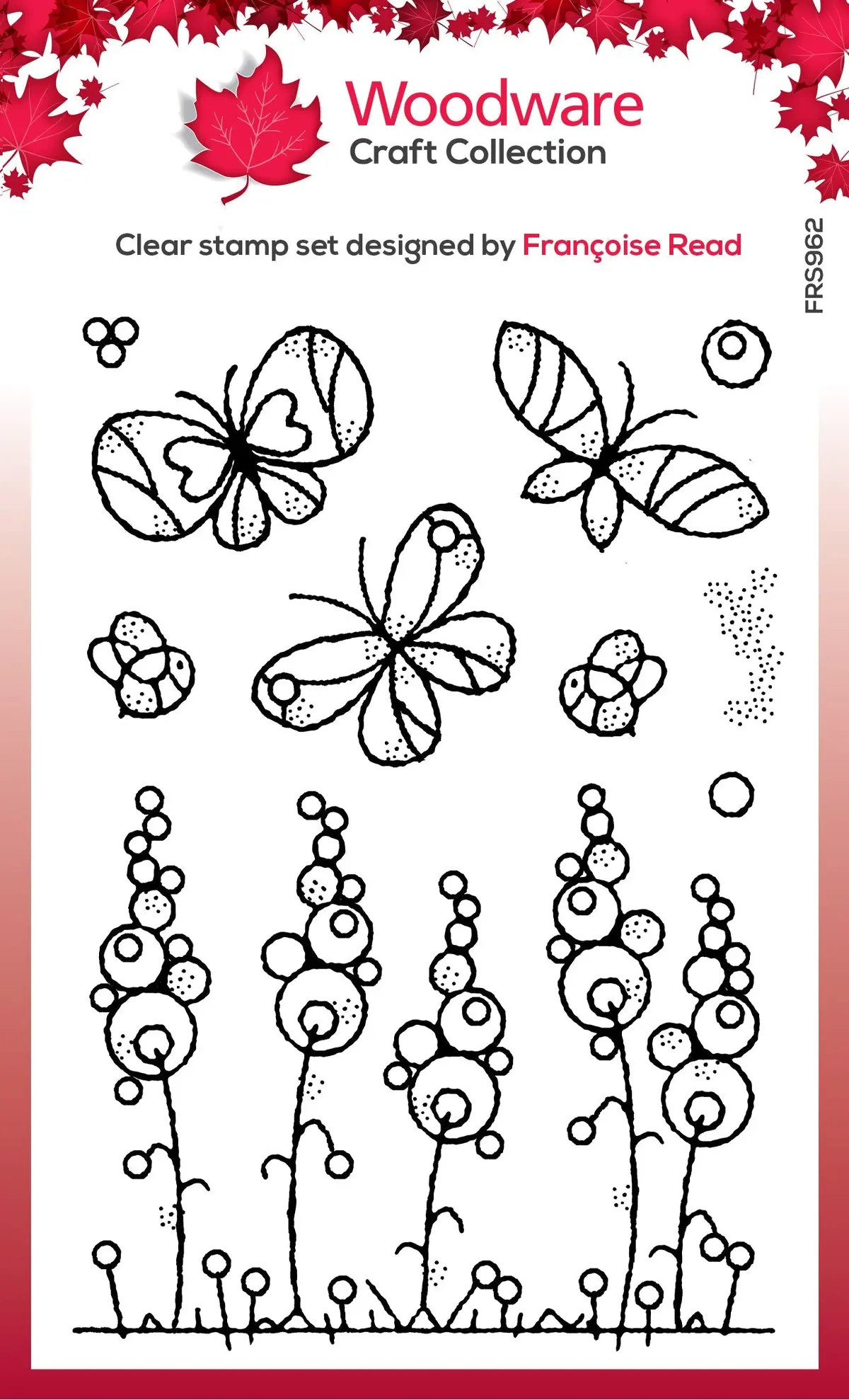 Woodware Clear Singles Garden Border 4 In X 6 In Stamp 1