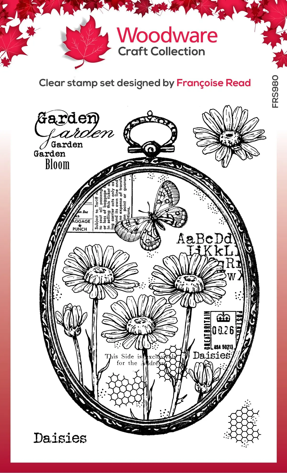 Woodware Clear Singles Daisy Frame 4 In X 6 In Stamp 1