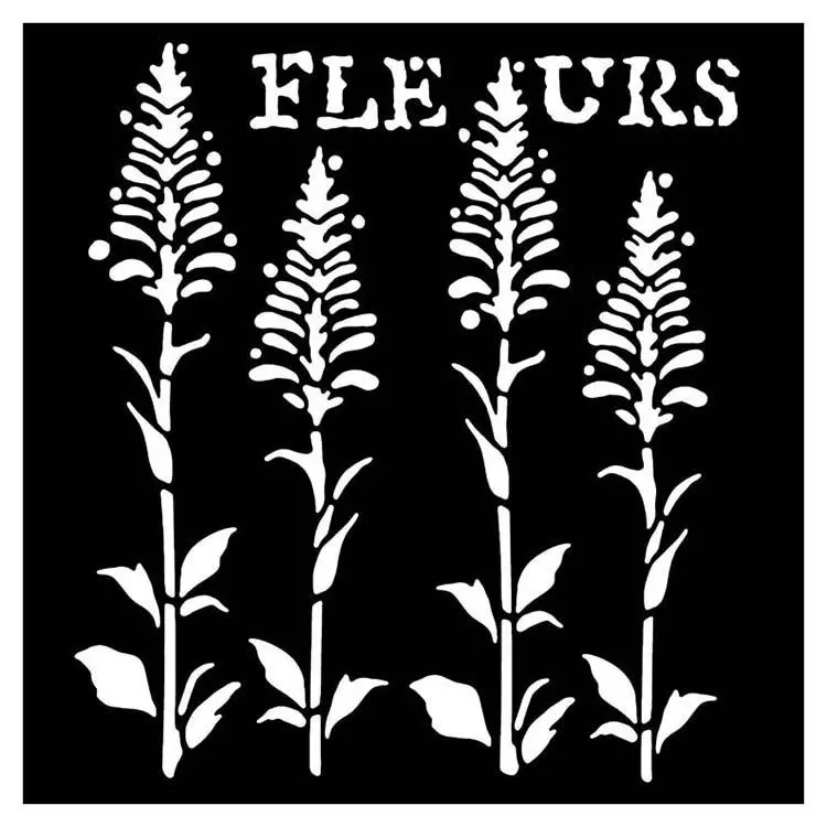 Woodware 6" X 6" Stencil Fleurs 1