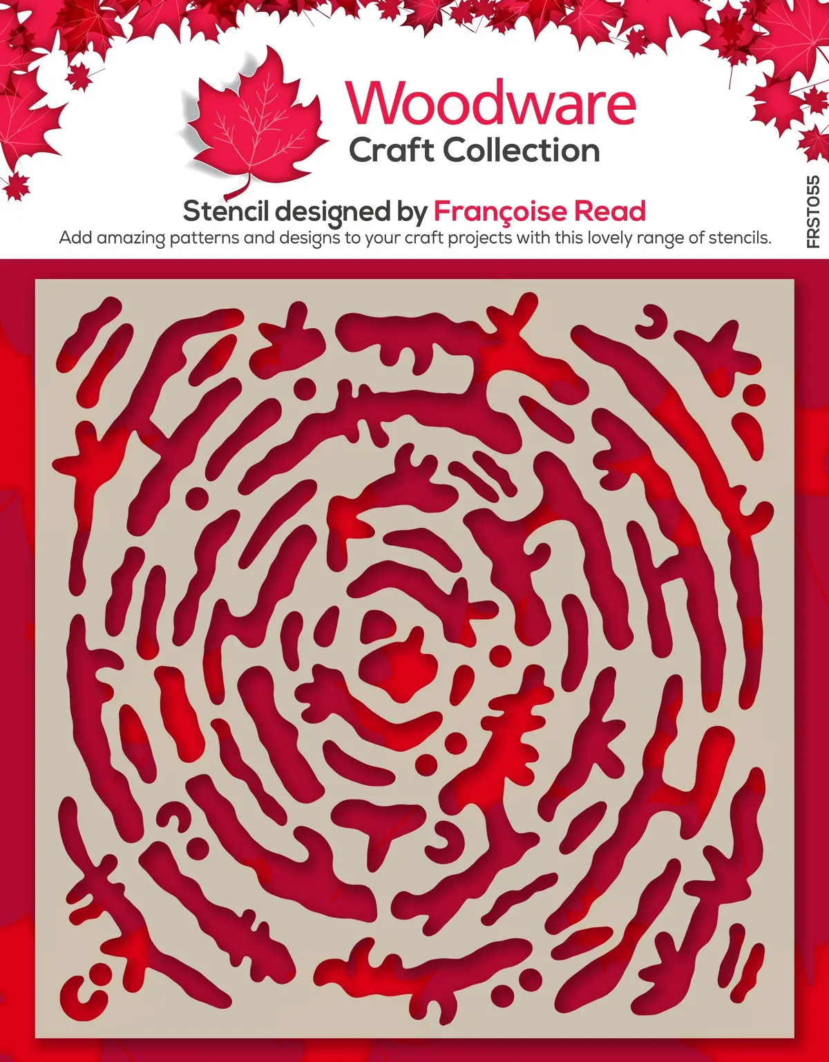 Woodware Coral Branches 6 In X 6 In Stencil 1