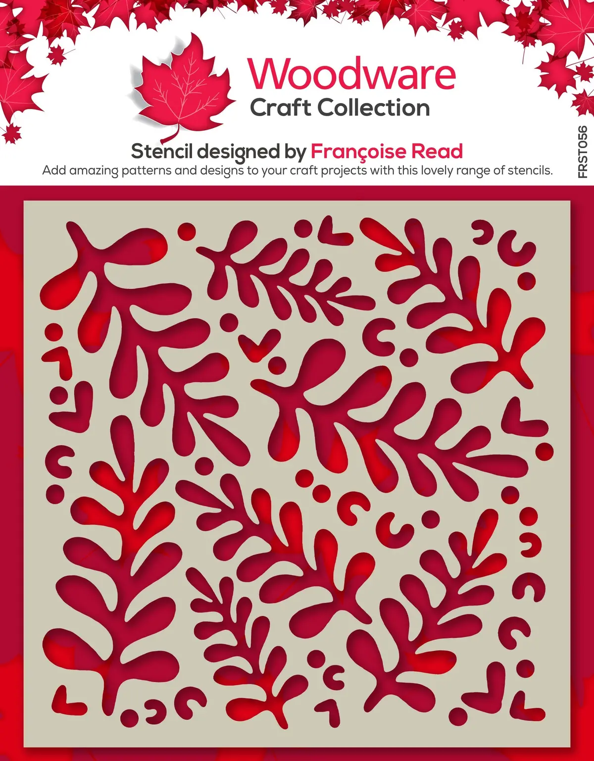 Woodware Modern Leaves 6 In X 6 In Stencil 1
