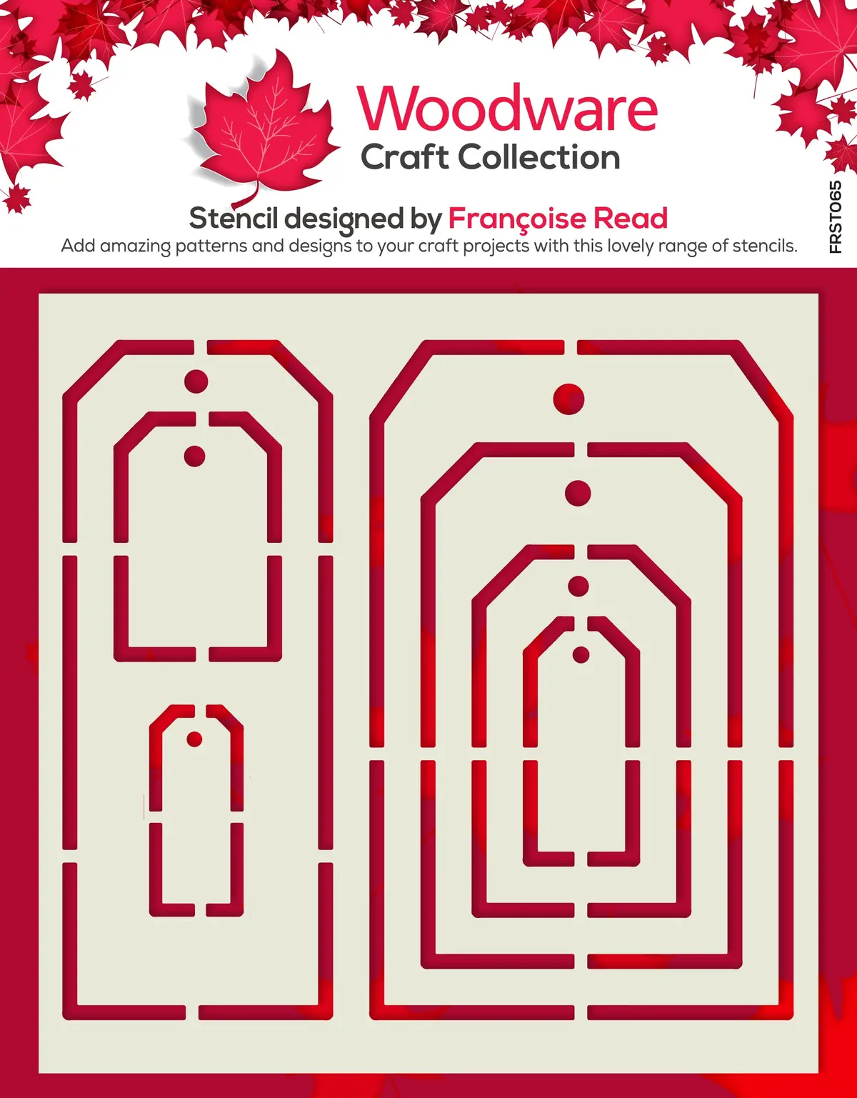 Woodware Tag Templates 6 In X 6 In Stencil 1