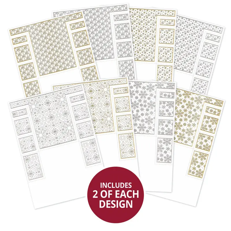 Festive Foiled Pattern Stepper Cards - Ink Me! Selection 1