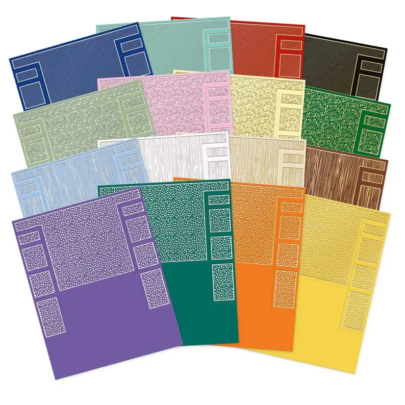 Foiled Pattern Stepper Cards - Square Centrepiece 1