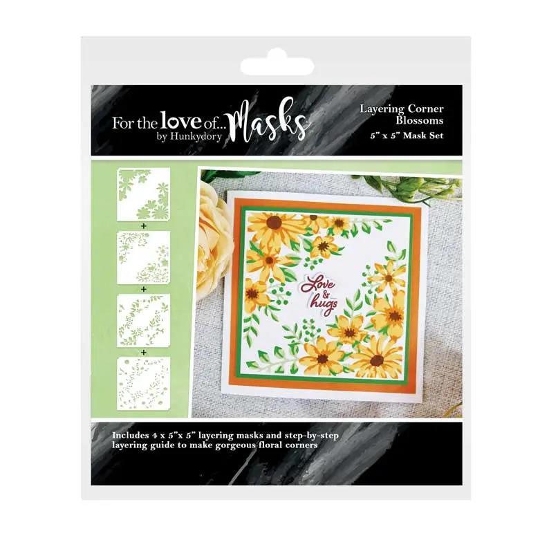 For The Love Of Masks - Layering Corner Blossoms 1