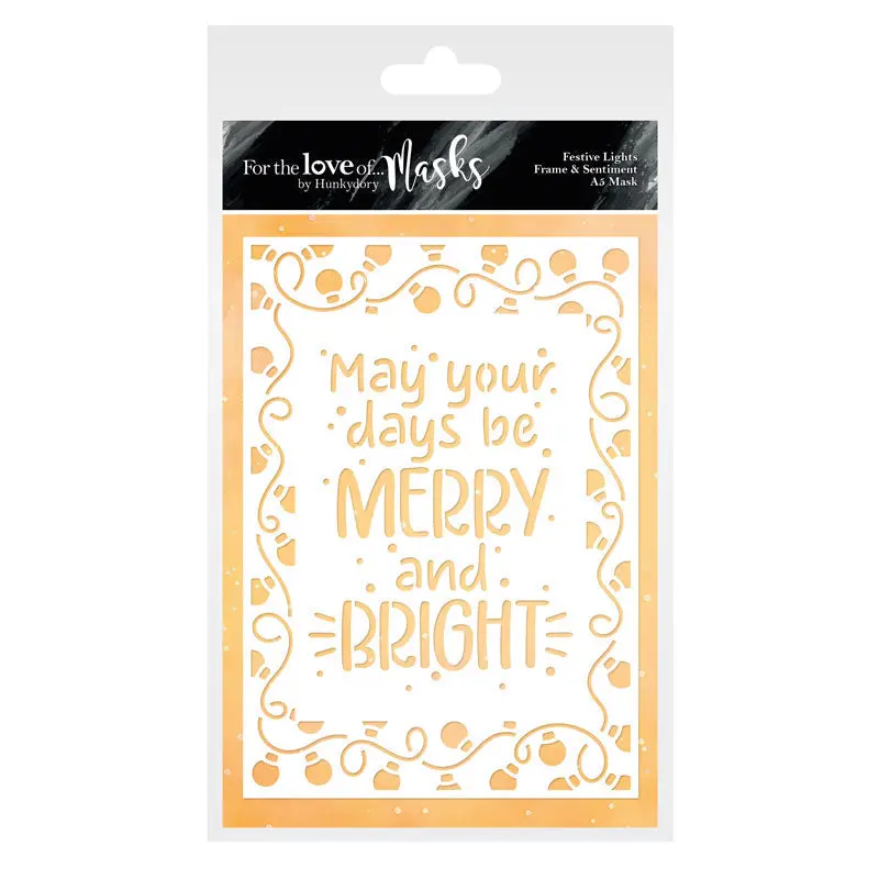 For The Love Of Masks - Festive Lights Frame & Sentiment 1