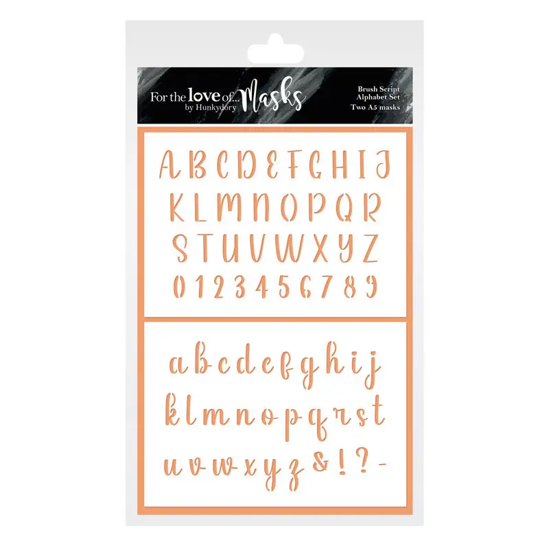 For The Love Of Masks - Brush Script Alphabet Set 1