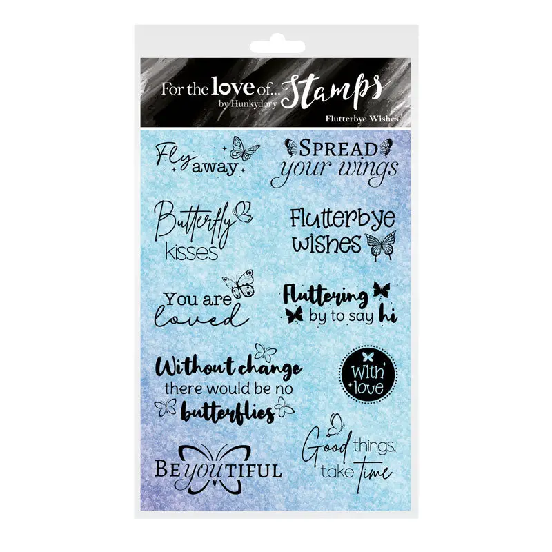 For The Love Of Stamps - Flutterbye Wishes 1