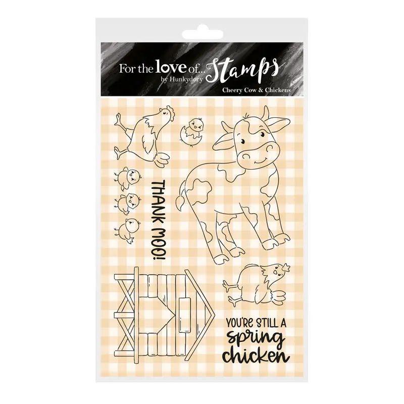For The Love Of Stamps - Cheery Cow & Chickens 1