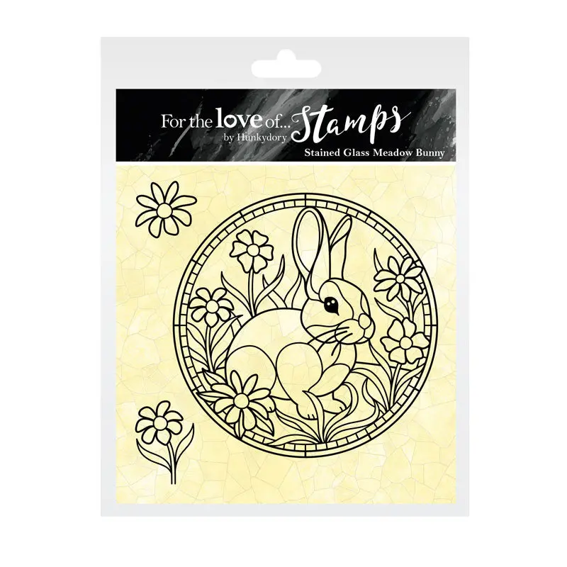 For The Love Of Stamps - Stained Glass Meadow Bunny 1