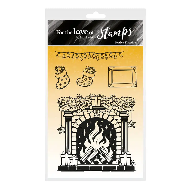 For The Love Of Stamps - Festive Fireplace 1