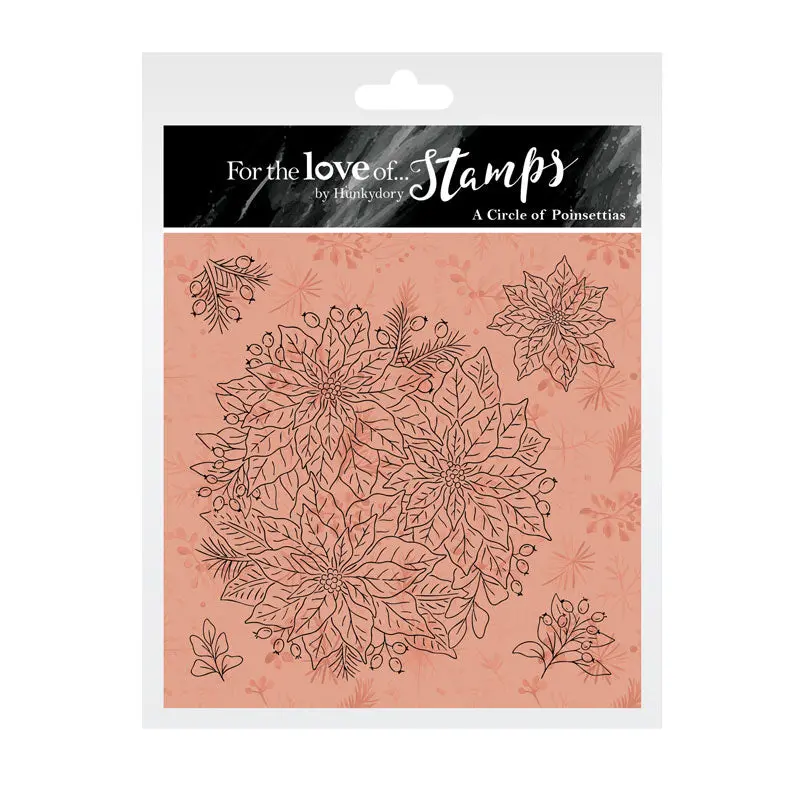 For The Love Of Stamps - A Circle Of Poinsettias 1