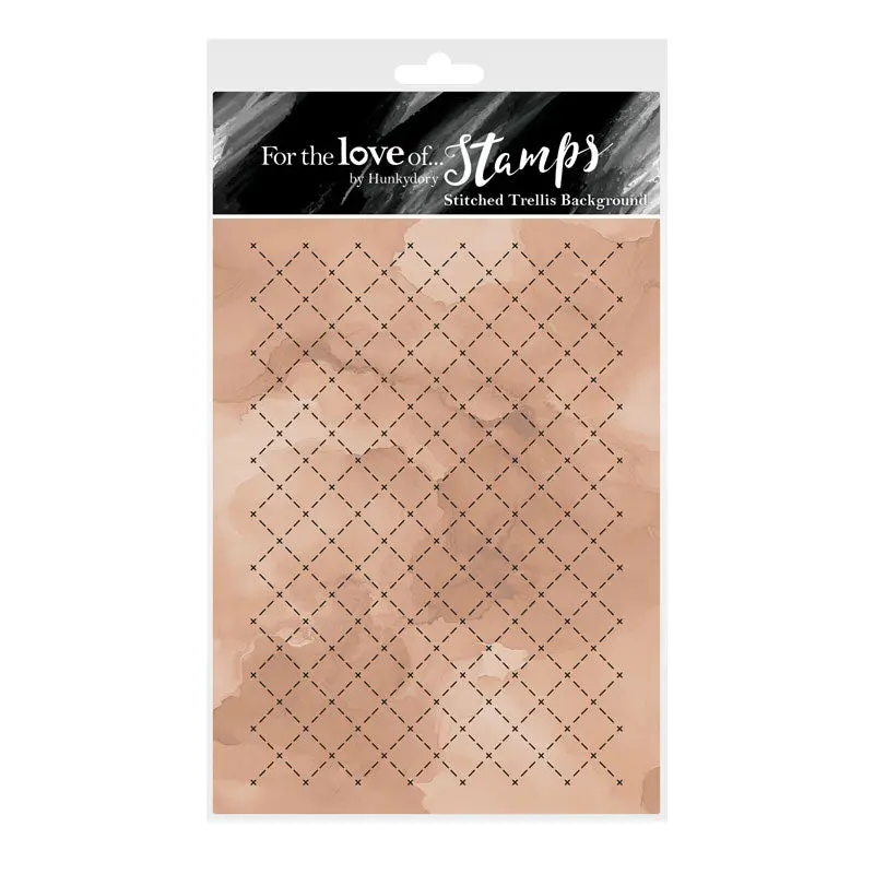 For The Love Of Stamps - Stitched Trellis Background 1