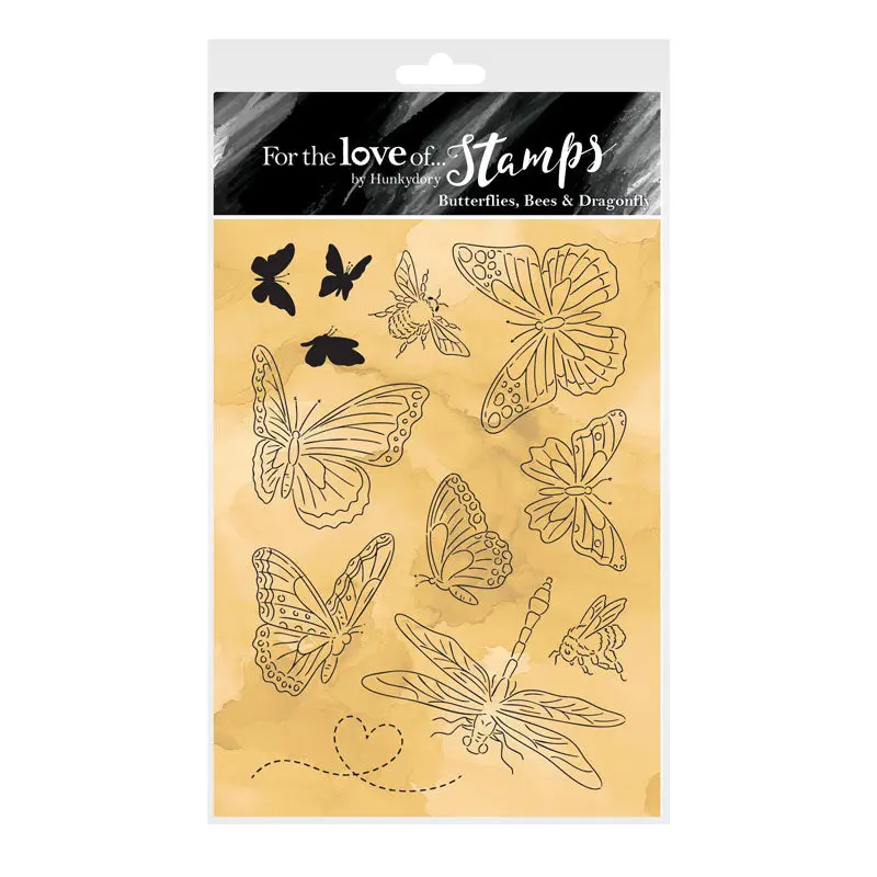 For The Love Of Stamps - Butterflies, Bees & Dragonfly 1
