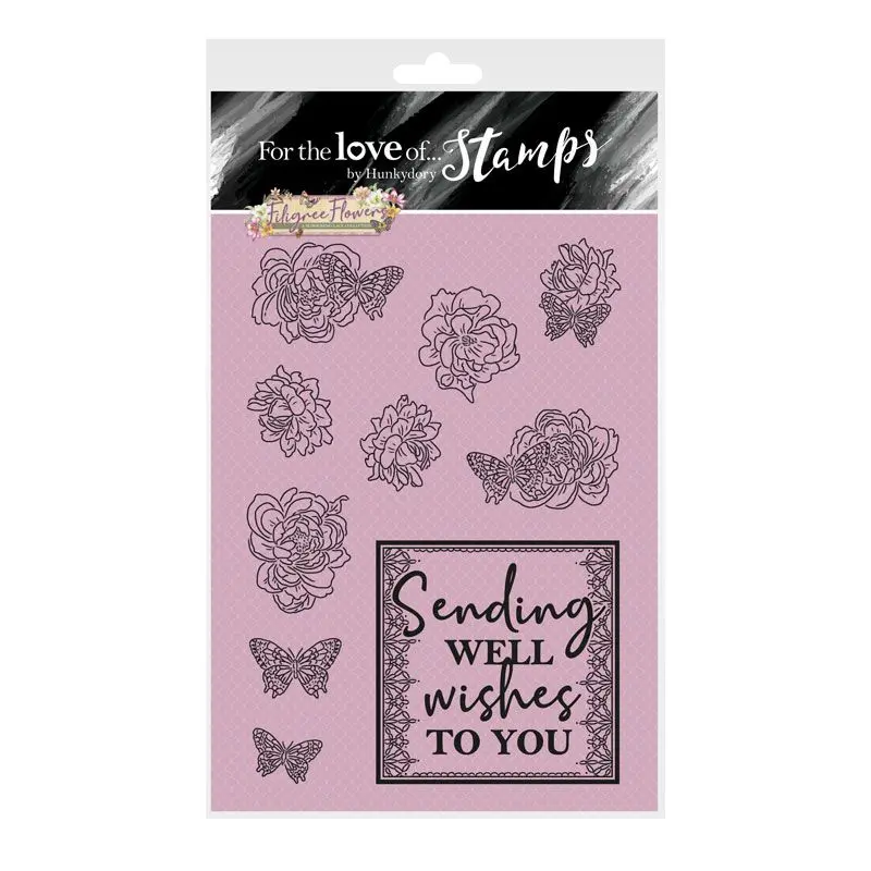 For The Love Of Stamps - Filigree Flowers - Rose 1