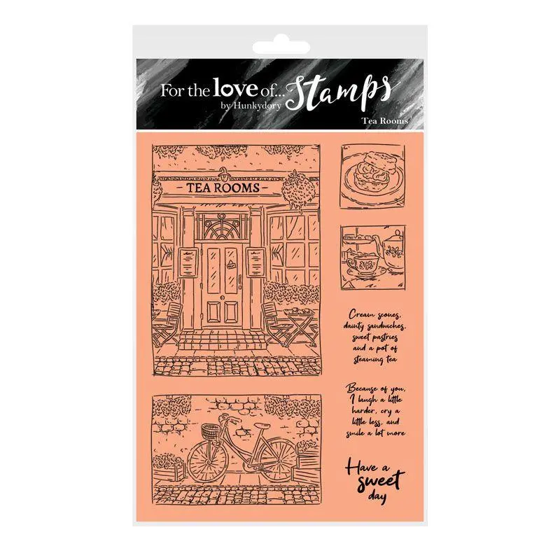 For The Love Of Stamps - Tea Rooms A6 Stamp Set 1