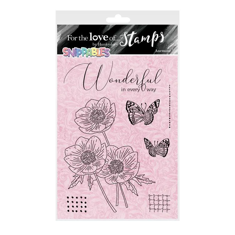 For The Love Of Stamps - Floral Favourites Snippables - Anemone 1