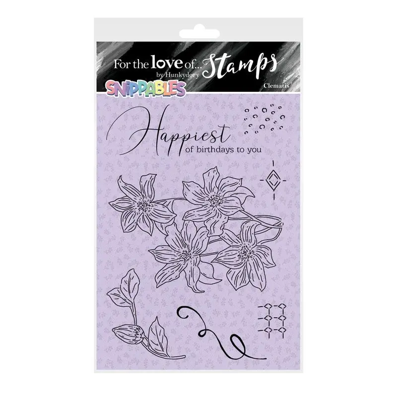 For The Love Of Stamps - Floral Favourites Snippables - Clematis 1