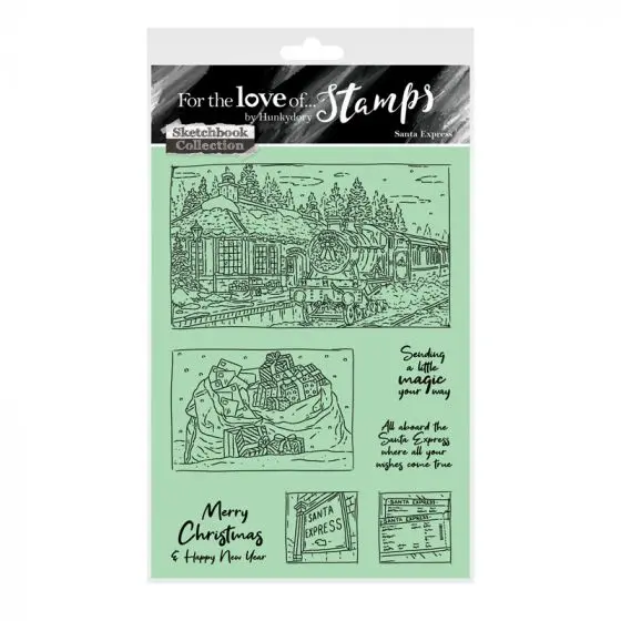 For The Love Of Stamps - Santa Express A6 Stamp Set 1