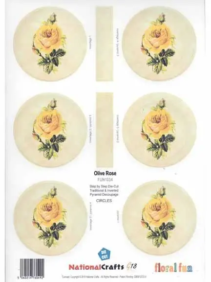 Large Yellow Rose - Circle 1
